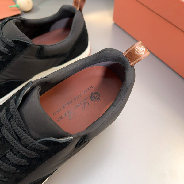 LP NEWPORT WALK SNEAKERS IN CAMOSCIO NERO