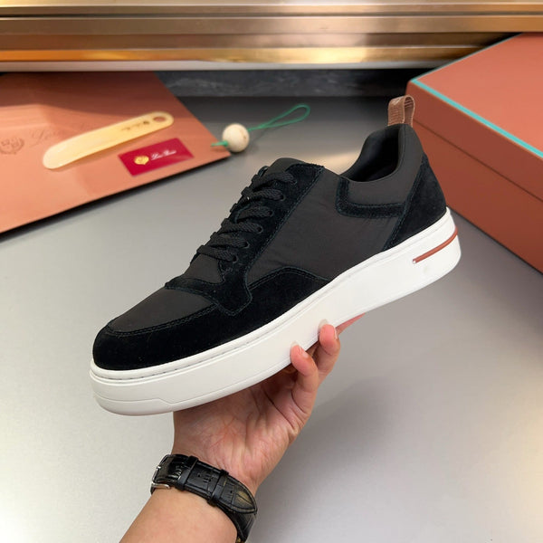 LP NEWPORT WALK SNEAKERS IN CAMOSCIO NERO