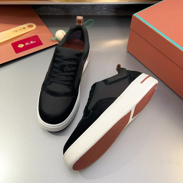LP NEWPORT WALK SNEAKERS IN CAMOSCIO NERO