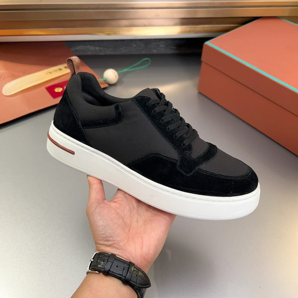 LP NEWPORT WALK SNEAKERS IN CAMOSCIO NERO