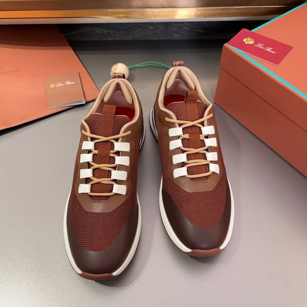 LP BRUNELLO SNEAKERS MARRONE E CIOCCOLATO MESH TRASPIRANTE