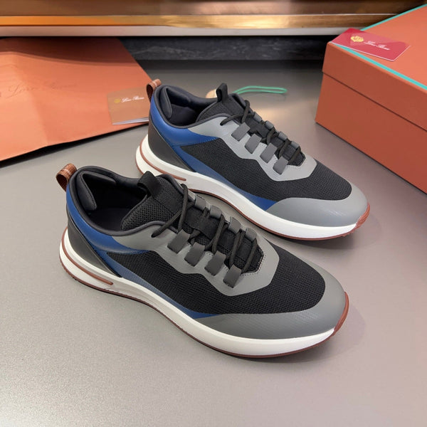 LP BRUNELLO SNEAKERS NERO E GRIGIO MESH TRASPIRANTE