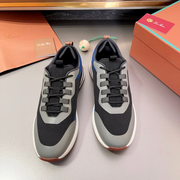 LP BRUNELLO SNEAKERS NERO E GRIGIO MESH TRASPIRANTE