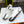 HM Men's Sneaker White Black Mesh Lambskin 543944