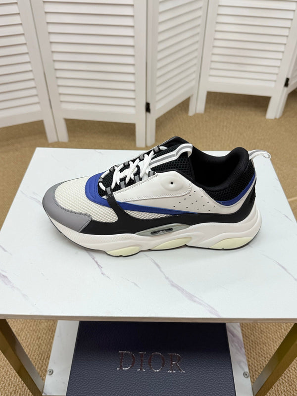 CD B22 Sneaker Bianco-Nero Mesh Vitello 648066
