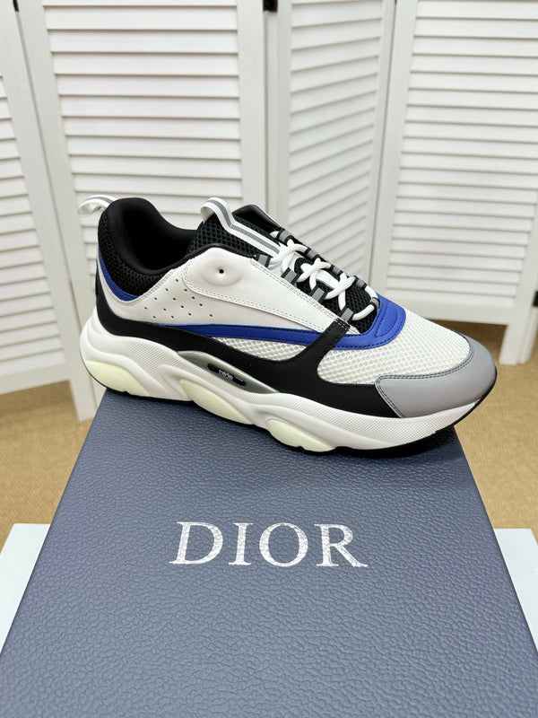 CD B22 Sneaker Bianco-Nero Mesh Vitello 648066