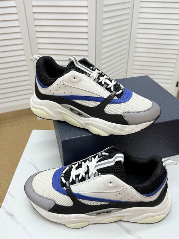 CD B22 Sneaker Bianco-Nero Mesh Vitello 648066