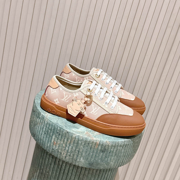 LV Lagoon Sports Shoes Beige Canvas 532989