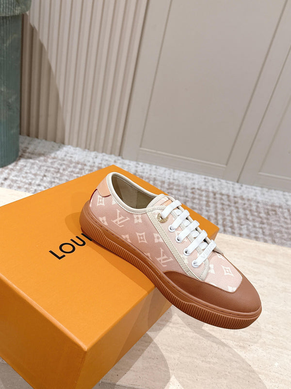 LV Lagoon Sports Shoes Beige Canvas 532989