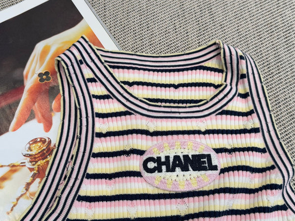 Chanel Tank Top Multicolor Tencel 232700