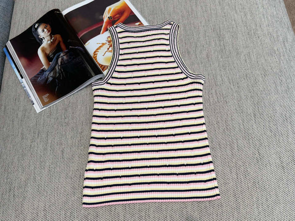 Chanel Tank Top Multicolor Tencel 232700