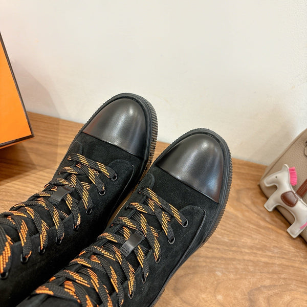 HM 26S Fresh Ankle Boots 4cm Black Suede 110598