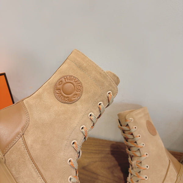 HM 26S Fresh Ankle Boots 4cm Beige Suede 110600