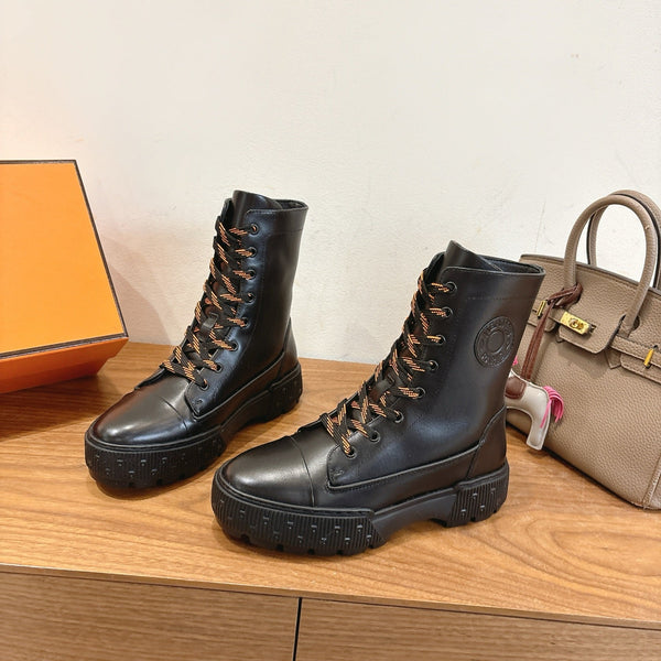 HM 26S Fresh Ankle Boots 4cm Black Leather 110602