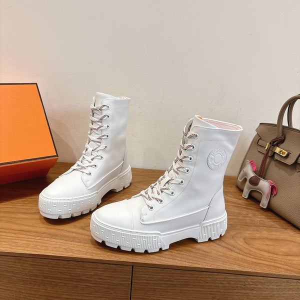 HM 26S Fresh Ankle Boots 4cm White Leather 110603