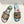 CD 26s Embroidered Sandals Blue Multicolor Canvas Leather 683006