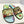 CD 26s Embroidered Sandals Blue Green Multicolor Canvas Leather 683008