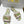 CD 26s Floral Embroidered Sandals Green Beige Canvas 683035