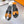 Pantofole HM Oran in pelle di vitello nera e arancione 735648