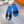 HM Oran Slippers in Blue and Black Calfskin 735649