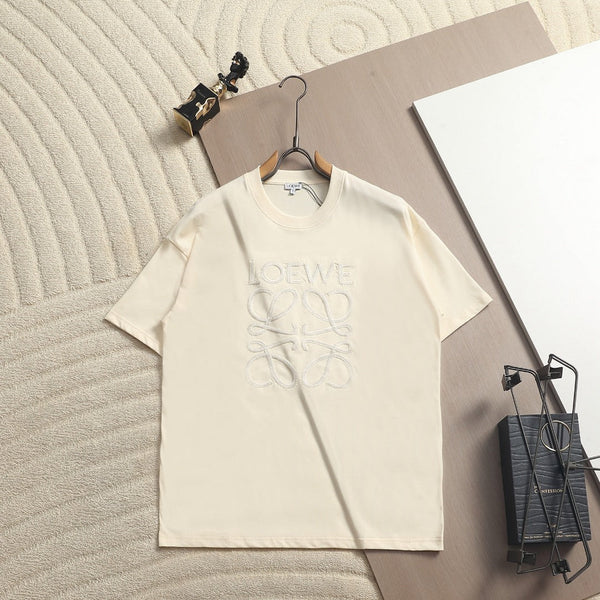 T-Shirt ample en coton crème à logo Loewe pour homme