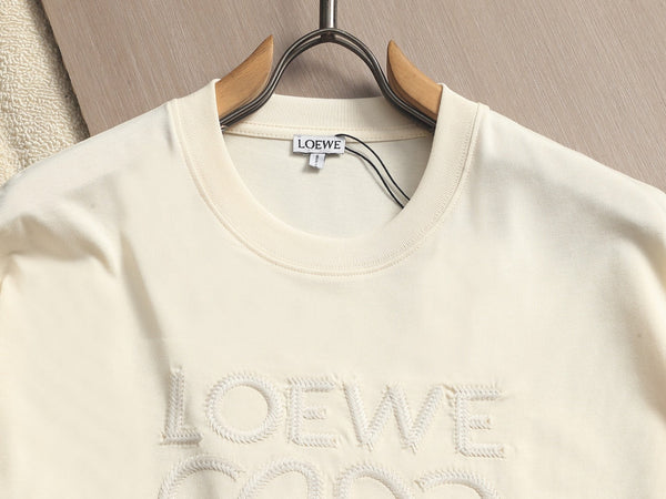 T-Shirt ample en coton crème à logo Loewe pour homme