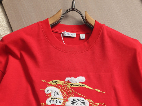 Burberry Men Oversized T-Shirt Red Cotton