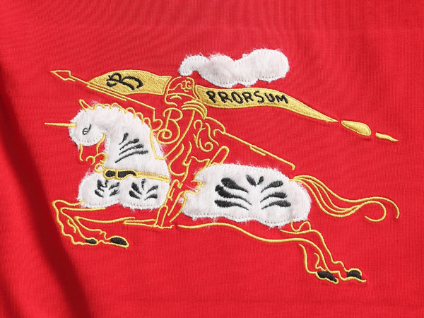 Burberry Men Oversized T-Shirt Red Cotton