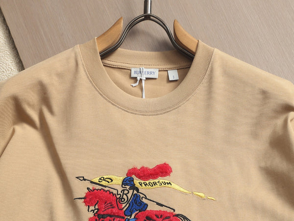 Burberry Men Oversized T-Shirt Beige Cotton
