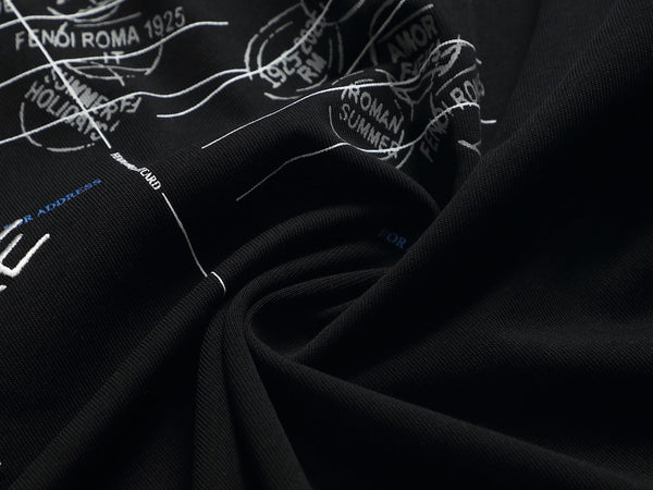 Fendi Men Oversized T-Shirt Black Cotton