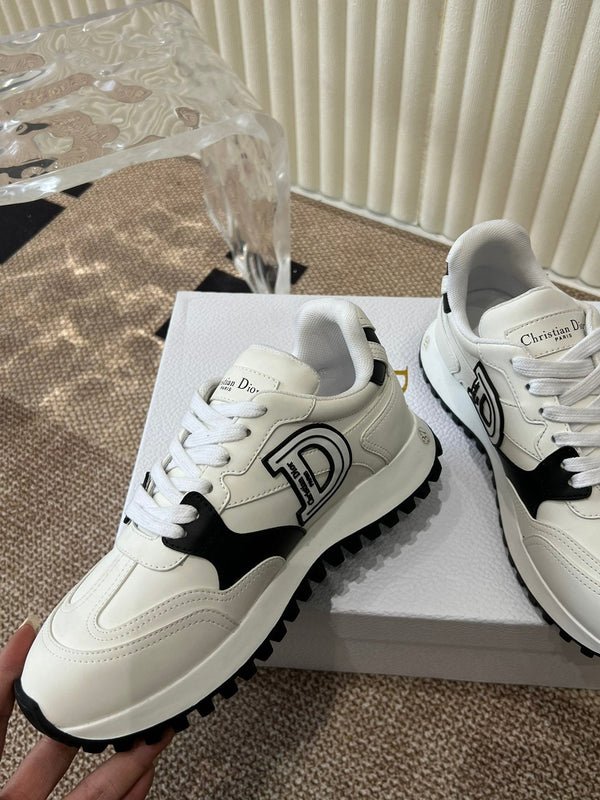 C'est Dior Sneaker Bianco Nero Pelle di Agnello