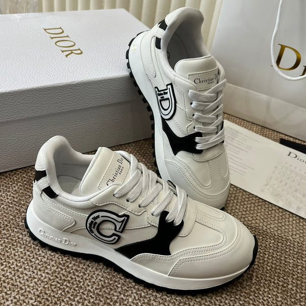 C'est Dior Sneaker Bianco Nero Pelle di Agnello