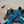 CD Sneaker B35 In Blue Mix White Black Calfskin And Fabric 113121