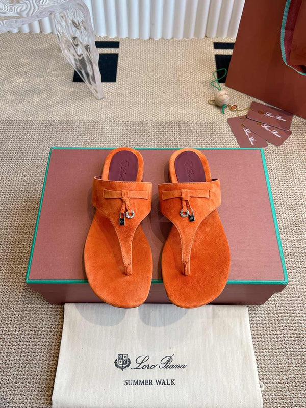 LP 25C Thong Slide Sandal Kyoto Orange Suede 208110