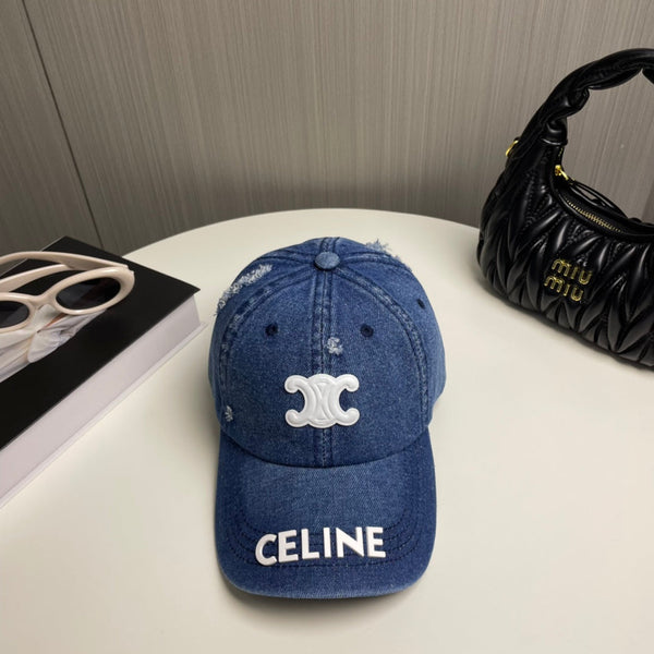 Cappello Celin in tessuto denim blu 210351