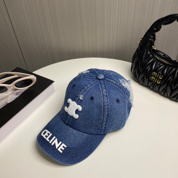 Cappello Celin in tessuto denim blu 210351