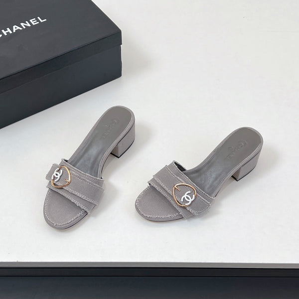 Sandali CC Mule in tessuto di tela grigio 149438