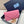 PRA Cross pattern envelope bag pink leather 341153