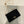 PRA Cross pattern envelope bag black leather 341148