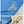PRA Cross pattern envelope bag blue leather 341158
