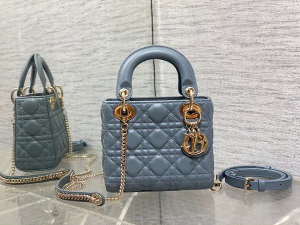 mini lady 17 raf blu pelle di agnello