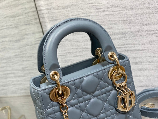 mini lady 17 raf blu pelle di agnello