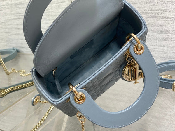 mini lady 17 raf blu pelle di agnello
