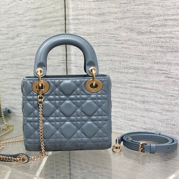mini lady 17 raf blu pelle di agnello