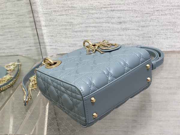 mini lady 17 raf blu pelle di agnello