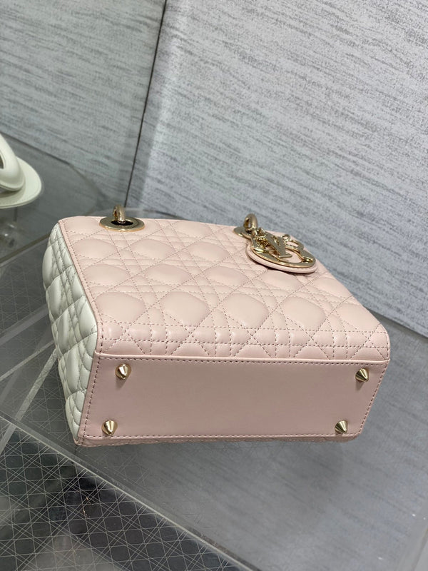 piccola signora 20 rosa bianco pelle di agnello