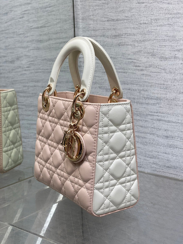 piccola signora 20 rosa bianco pelle di agnello