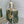 MINI 17 LADY BAG IN WHITE SATIN WITH GREEN EMBROIDERED BEADWORK