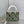 MINI 17 LADY BAG IN WHITE SATIN WITH GREEN EMBROIDERED BEADWORK