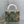MINI 17 LADY BAG IN WHITE SATIN WITH GREEN EMBROIDERED BEADWORK